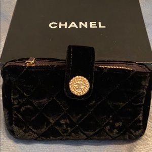 Chanel velvet clutch